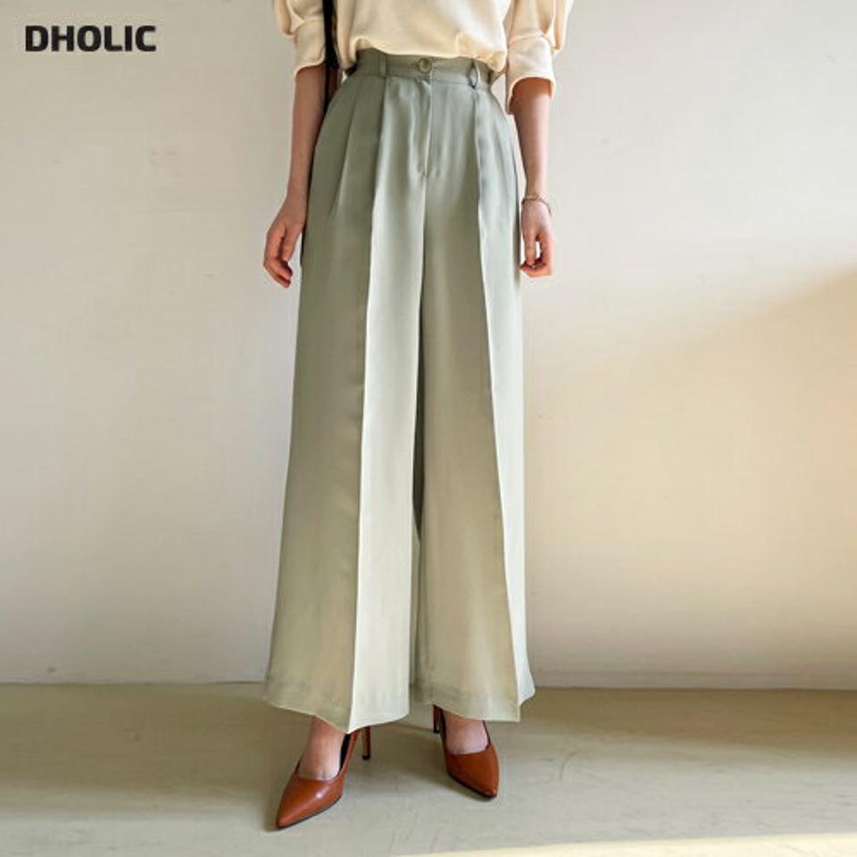 センタープレスワイドスラックス・全4色・t66393 レディース 【pt】パンツ ロング 丈 スラックス 単色 無地 シンプル パステル 春 夏 秋 オフィスカジュアル プレス ワイド ハイウエスト 脚長 フェミニン きれいめ 大人っぽ 韓国ファッション