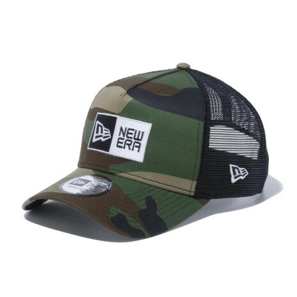ニューエラ（NEW ERA） 帽子 メンズ メッシュ 9FORTY A-Frame トラッカー ボックスロゴ ウッドランドカモ 12653747 日よけ （メンズ）