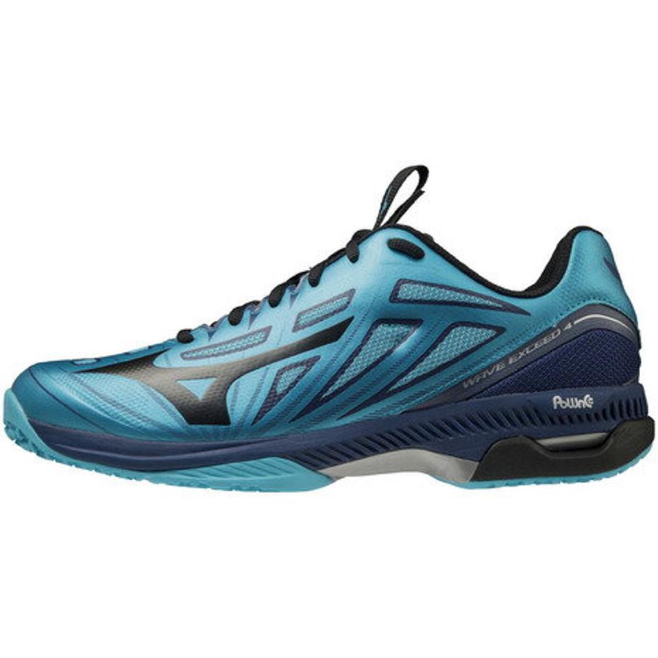 ミズノ(MIZUNO)(メンズ、レディース)テニスシューズ オムニクレー ウエーブエクシード 4 OC 61GB201225