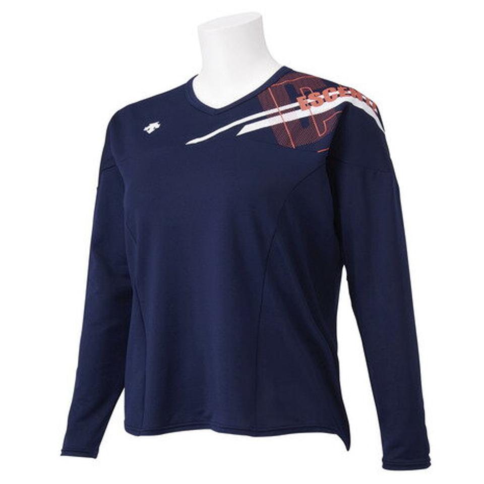 デサント(DESCENTE) バレーボールウェア ロングスリーブプラクティスシャツ DVWSJB51 NV (レディース)