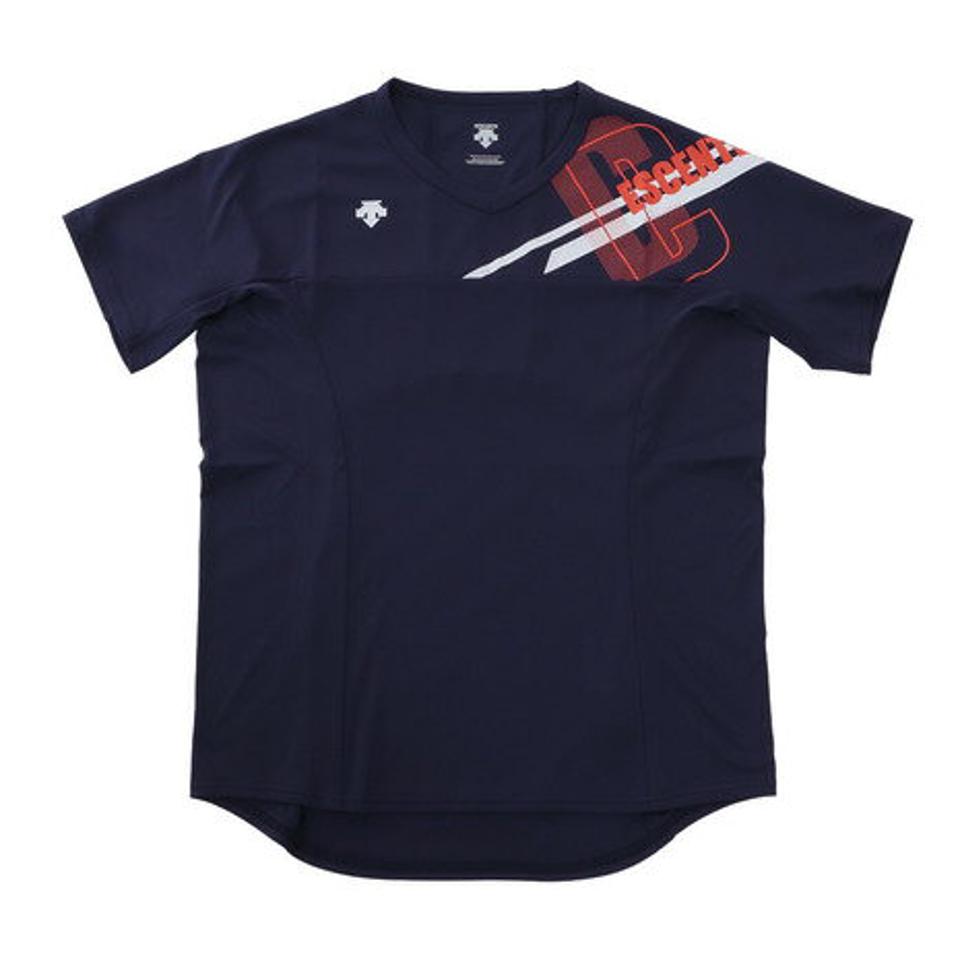 デサント(DESCENTE) バレーボールウェア 半袖プラクティスシャツ DVWSJA50 NV (レディース)