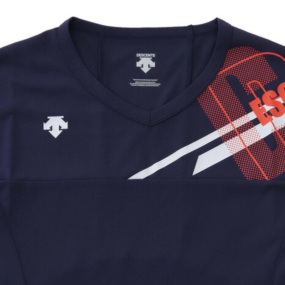デサント(DESCENTE) バレーボールウェア 半袖プラクティスシャツ DVWSJA50 NV (レディース)