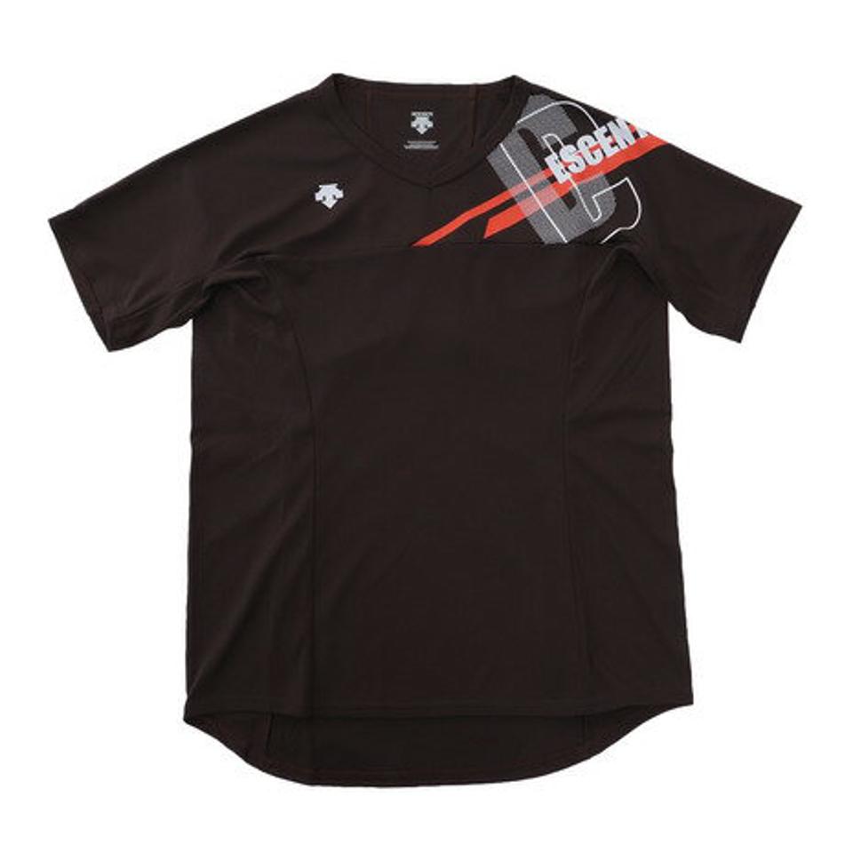 デサント(DESCENTE) バレーボールウェア 半袖プラクティスシャツ DVWSJA50 BK (レディース)