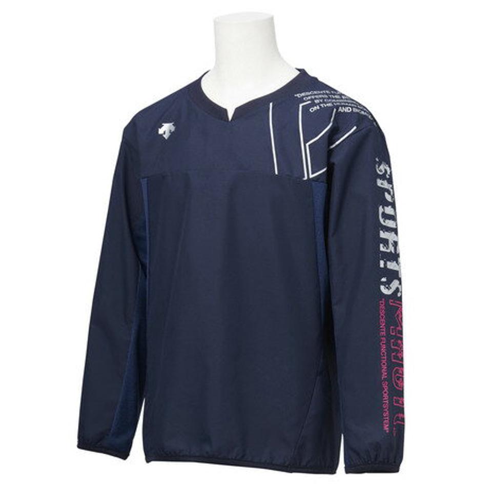 デサント(DESCENTE) バレーボールウェア ジュニア ロングスリーブプラクティスシャツ DVJSJK31 NV (キッズ)