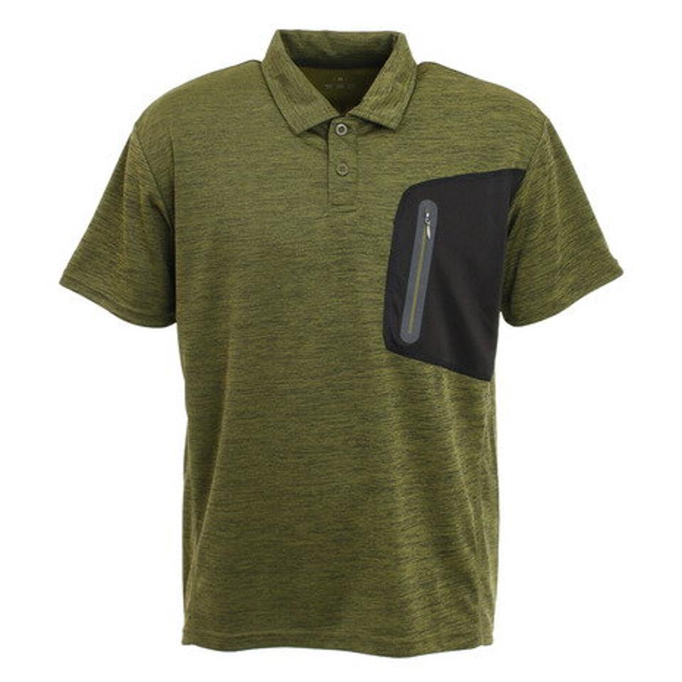 デュアリグ(DUARIG)(メンズ)接触冷感 吸汗速乾 UVカット カチオン 半袖ポロシャツ 863D1SD6840 KHK 冷感 クール