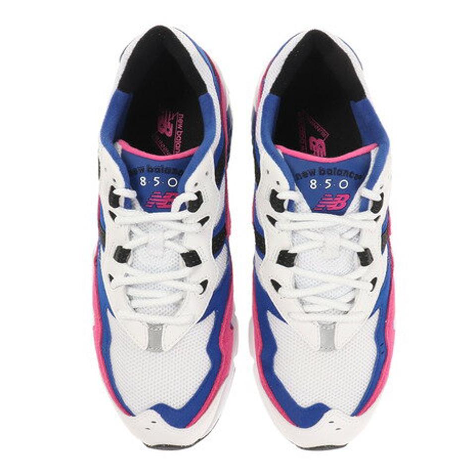 ニューバランス(new balance)(メンズ)スニーカー 白 メンズ ML850 YSH D ホワイト ピンク カジュアル カラフル 普段履き ピンクスエード 通学 学生