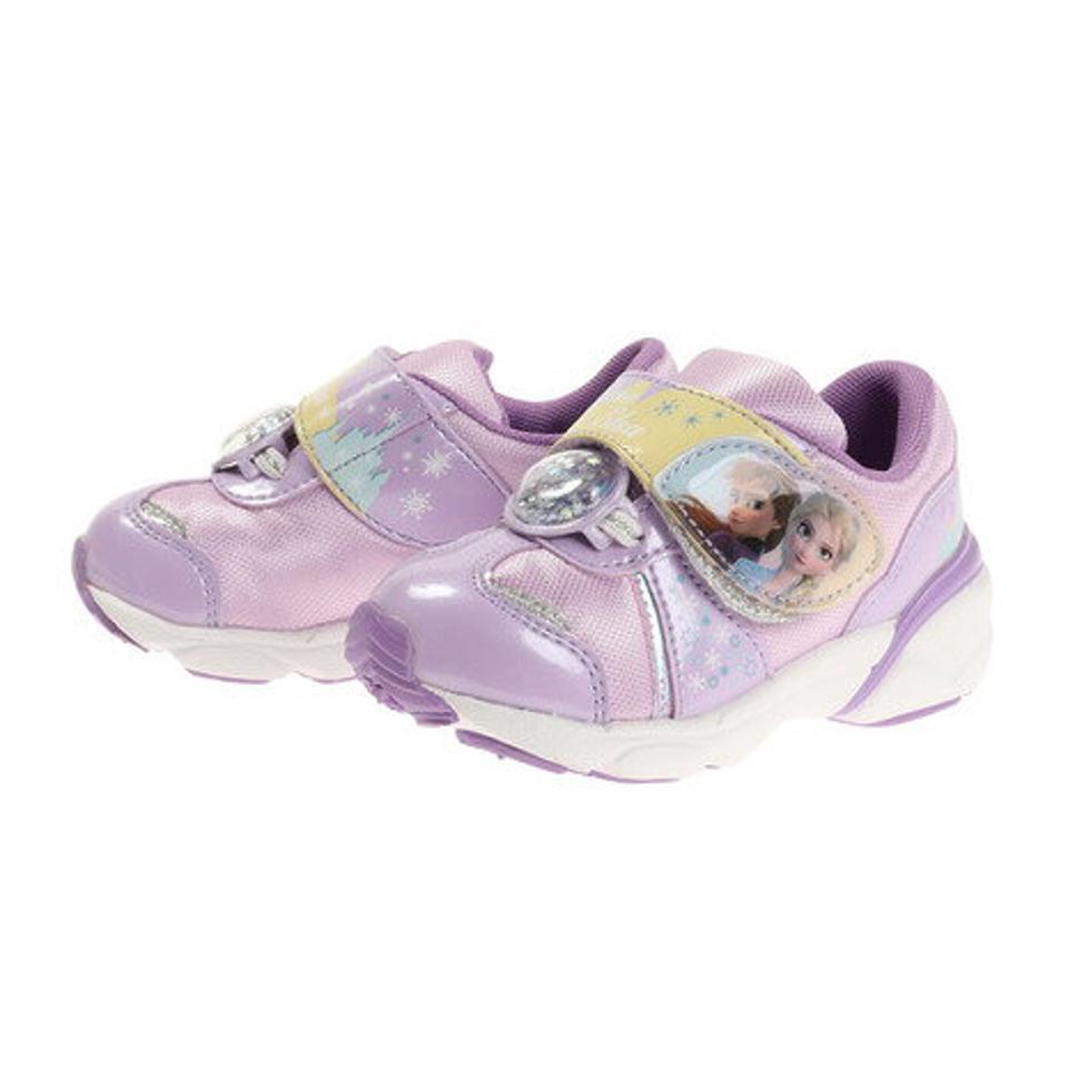 ムーンスター（MoonStar） ディズニー アナと雪の女王 DN C1282 パープル 紫 12182319 ジュニア スポーツシューズ スニーカー マジックテープ 子供靴 （キッズ）