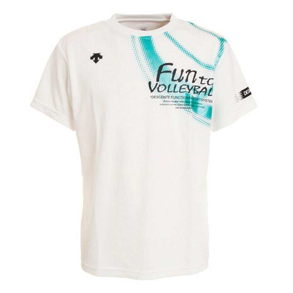 デサント（DESCENTE） バレーボールウェア 半袖プラクティスシャツ DX-B1432XB WH （メンズ）