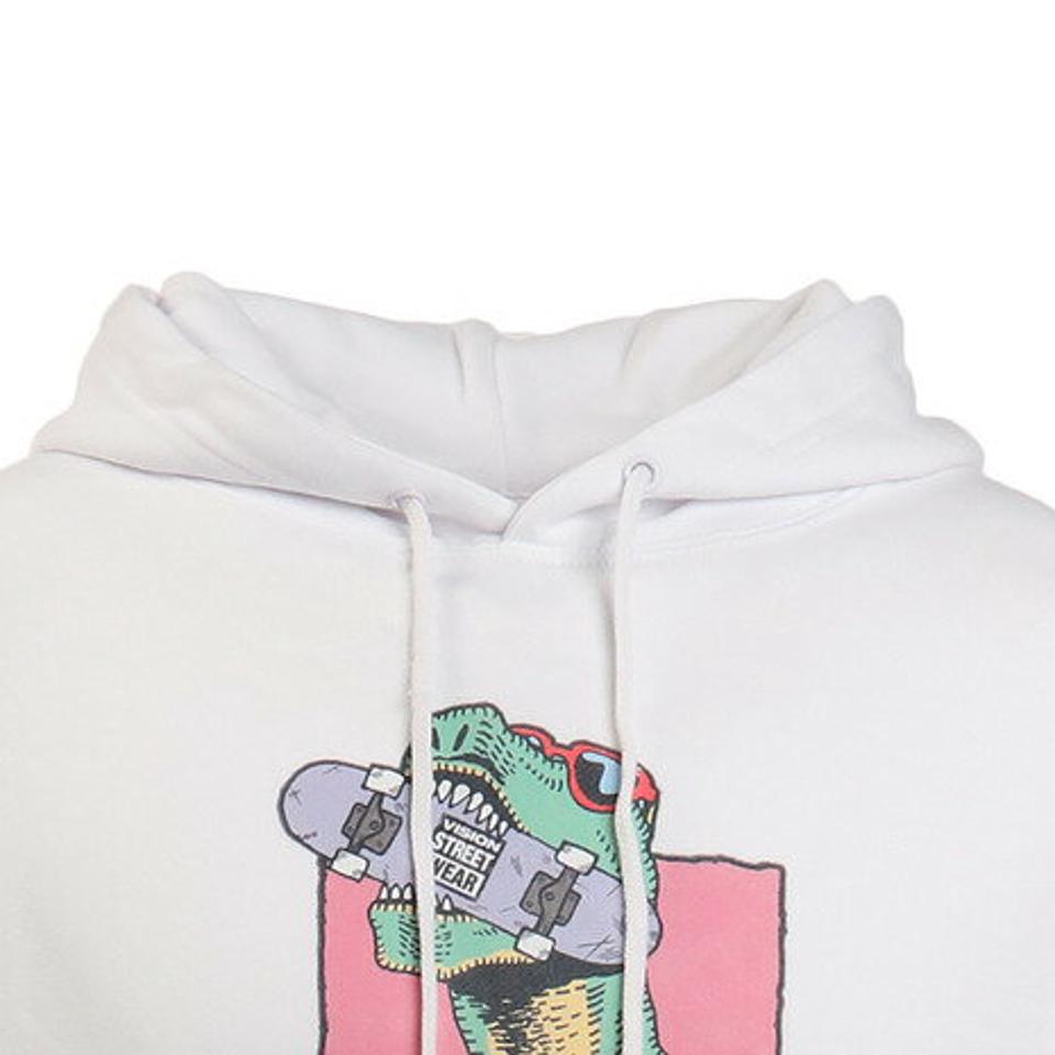 ヴィジョン（VISION） 恐竜イラストパーカー A905028-07 WHT （メンズ）