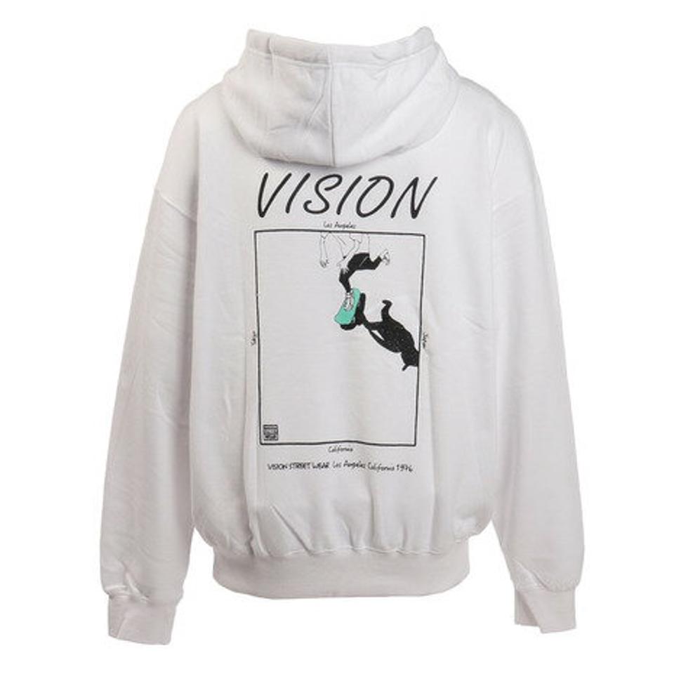 ヴィジョン（VISION） スケボーイラストパーカー A905027-07 WHT （メンズ）