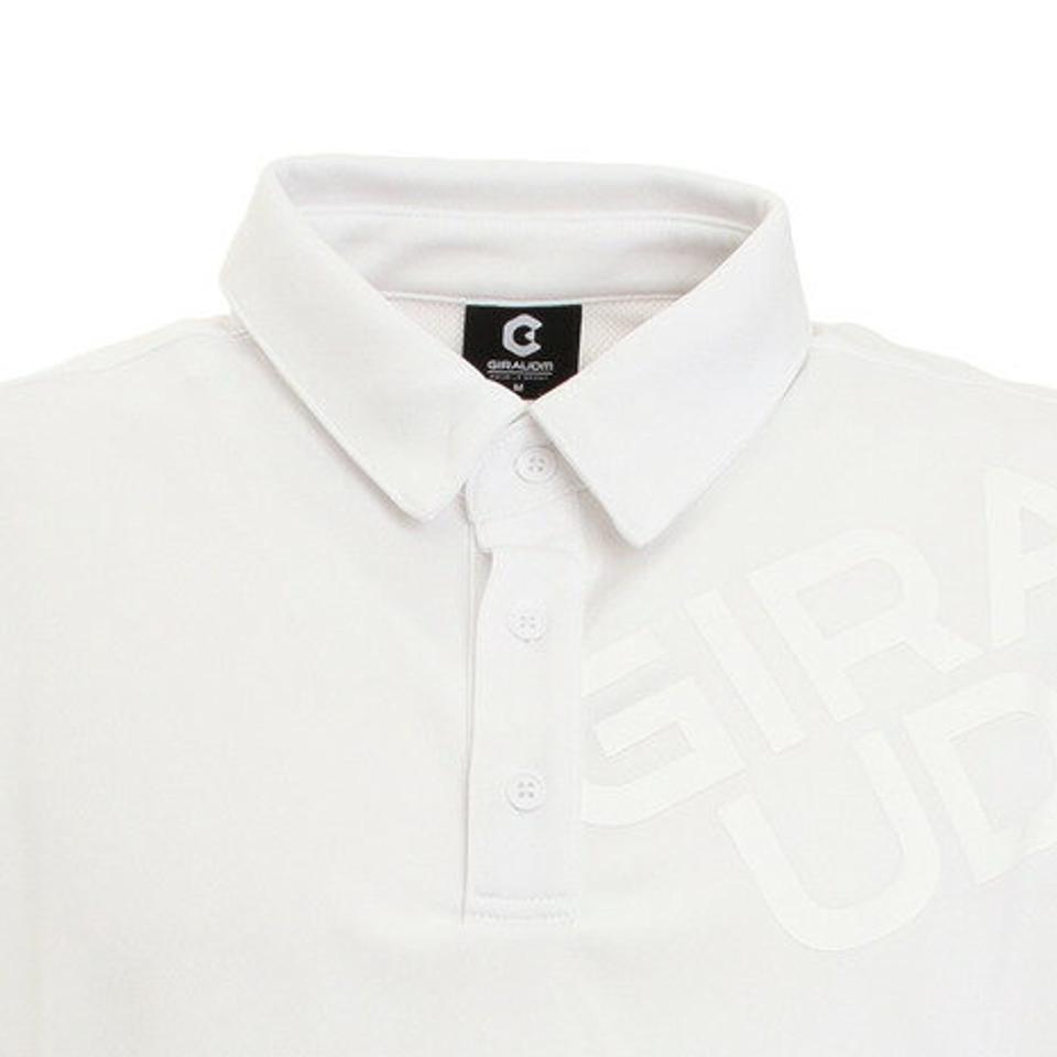 ジローム（GIRAUDM）（メンズ）抗ウイルス素材 ナノガード ドライ 吸汗速乾 UVカット 半袖ポロシャツ 863GM1TP6608 WHT 生地 服 洗える