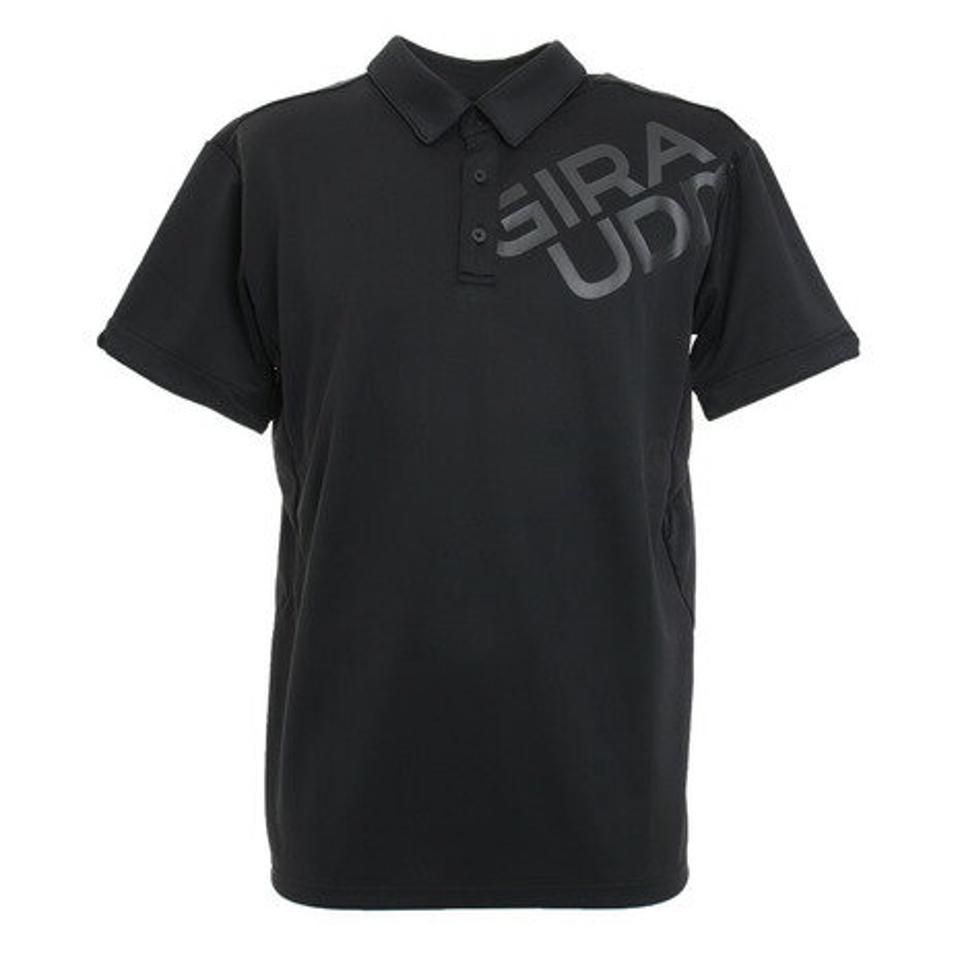 ジローム（GIRAUDM）（メンズ）抗ウイルス素材 ナノガード ドライ 吸汗速乾 UVカット 半袖ポロシャツ 863GM1TP6608 BLK 生地 服 洗える