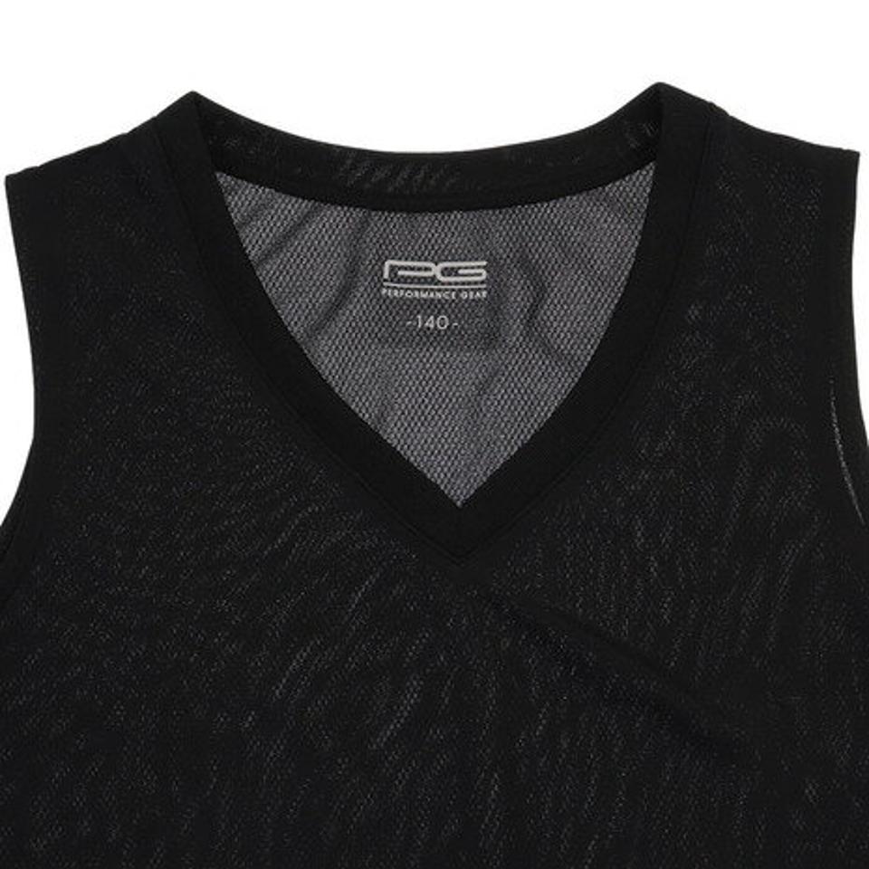 パフォーマンスギア（PG） バスケットボールウェア ジュニア ドライプラス 高通気Vネックインナー 751PG9ES6728 BLK.. （キッズ）