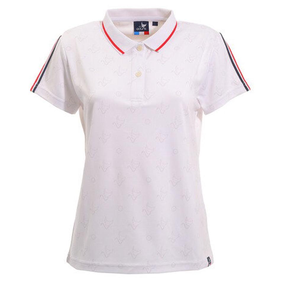 クランク（CLUNK） ゴルフウェア プリントポロシャツ CL5HUG14 WHT （レディース）