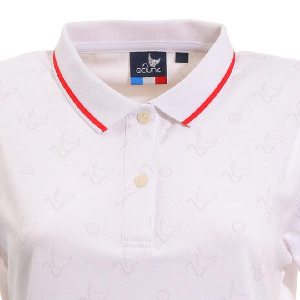 クランク（CLUNK） ゴルフウェア プリントポロシャツ CL5HUG14 WHT （レディース）