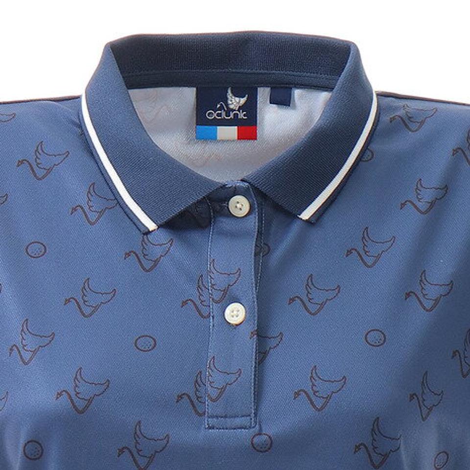 クランク（CLUNK） ゴルフウェア プリントポロシャツ CL5HUG14 NVY （レディース）