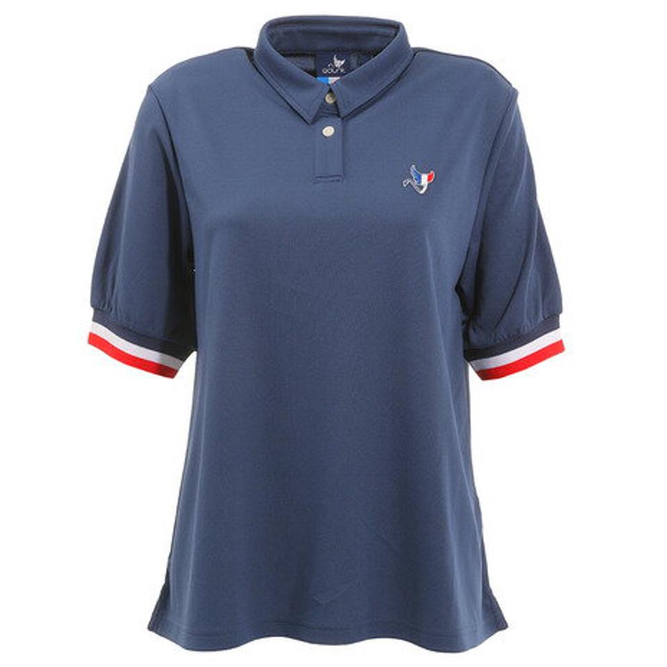 クランク（CLUNK） ゴルフウェア 5分袖ポロシャツ CL5HUG06 NVY （レディース）