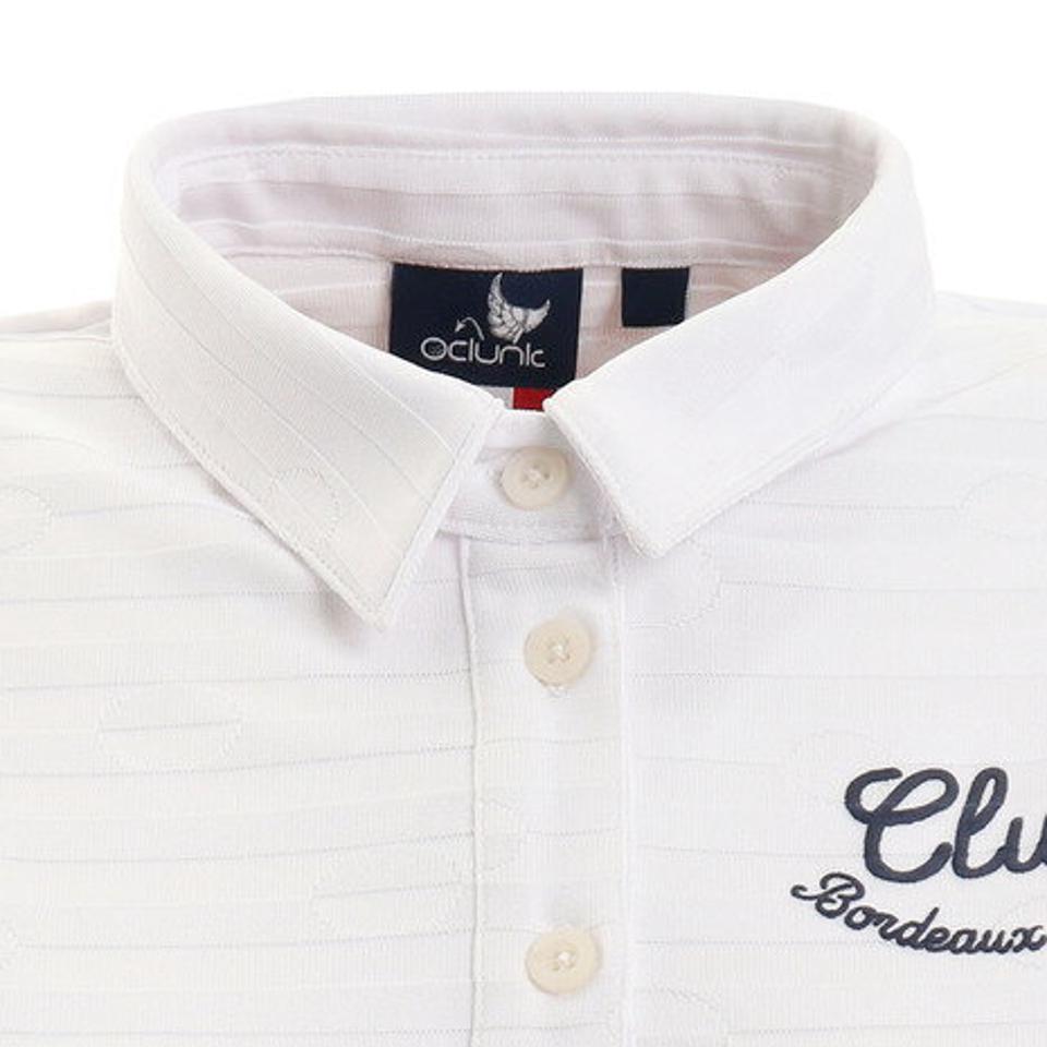 クランク（CLUNK） ゴルフウェア ドットジャガード半袖ポロシャツ CL5HUG02 WHT （レディース）