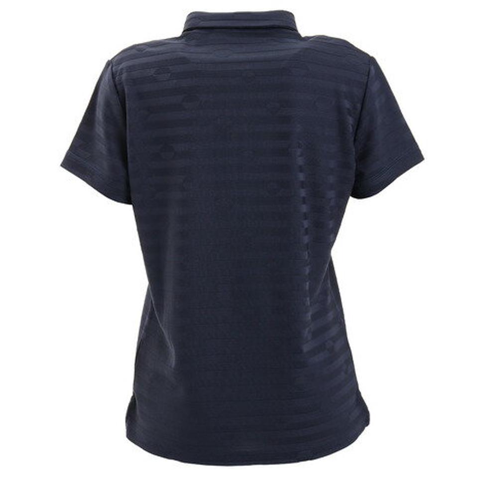 クランク（CLUNK） ゴルフウェア ドットジャガード半袖ポロシャツ CL5HUG02 NVY （レディース）