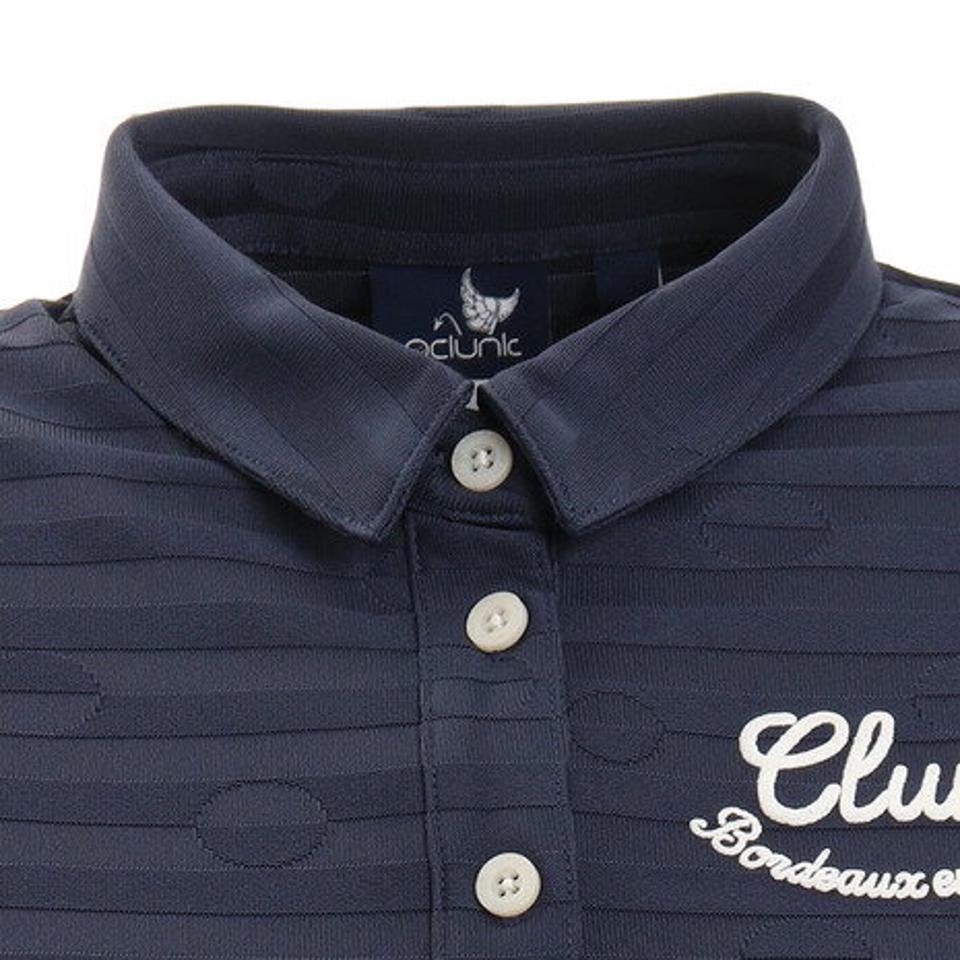 クランク（CLUNK） ゴルフウェア ドットジャガード半袖ポロシャツ CL5HUG02 NVY （レディース）