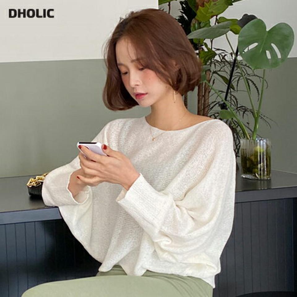 ボートネックドルマンスリーブニット・全5色・t00322 レディース 【tops】韓国ファッション トップス ニット 大人 長袖 ボートネック ドルマンスリーブ クロップド丈 パステルカラー ルーズ シンプル フェミニン カジュアル 春 秋