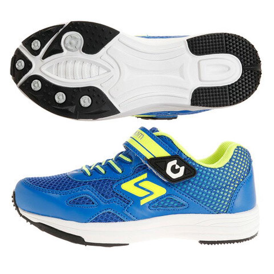 ジローム（GIRAUDM）（キッズ） ジュニア スニーカー ダッシュ王 20 フラッシュイエロー ブルー ホワイト 793GM0SY5800 運動靴 通学 カラフル マジックテープ