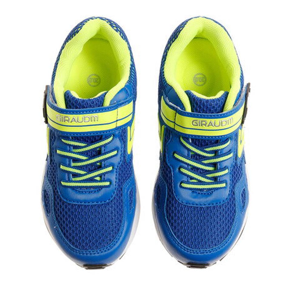ジローム（GIRAUDM）（キッズ） ジュニア スニーカー ダッシュ王 20 フラッシュイエロー ブルー ホワイト 793GM0SY5800 運動靴 通学 カラフル マジックテープ