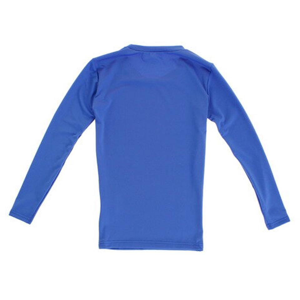 デュアリグ（DUARIG） サッカー ジュニア インナー ストレッチ丸首シャツ 742D8ES067 青 アンダーシャツ 長袖 （キッズ）