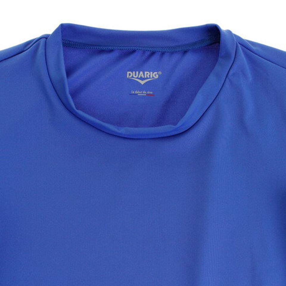 デュアリグ（DUARIG） サッカー ジュニア インナー ストレッチ丸首シャツ 742D8ES067 青 アンダーシャツ 長袖 （キッズ）
