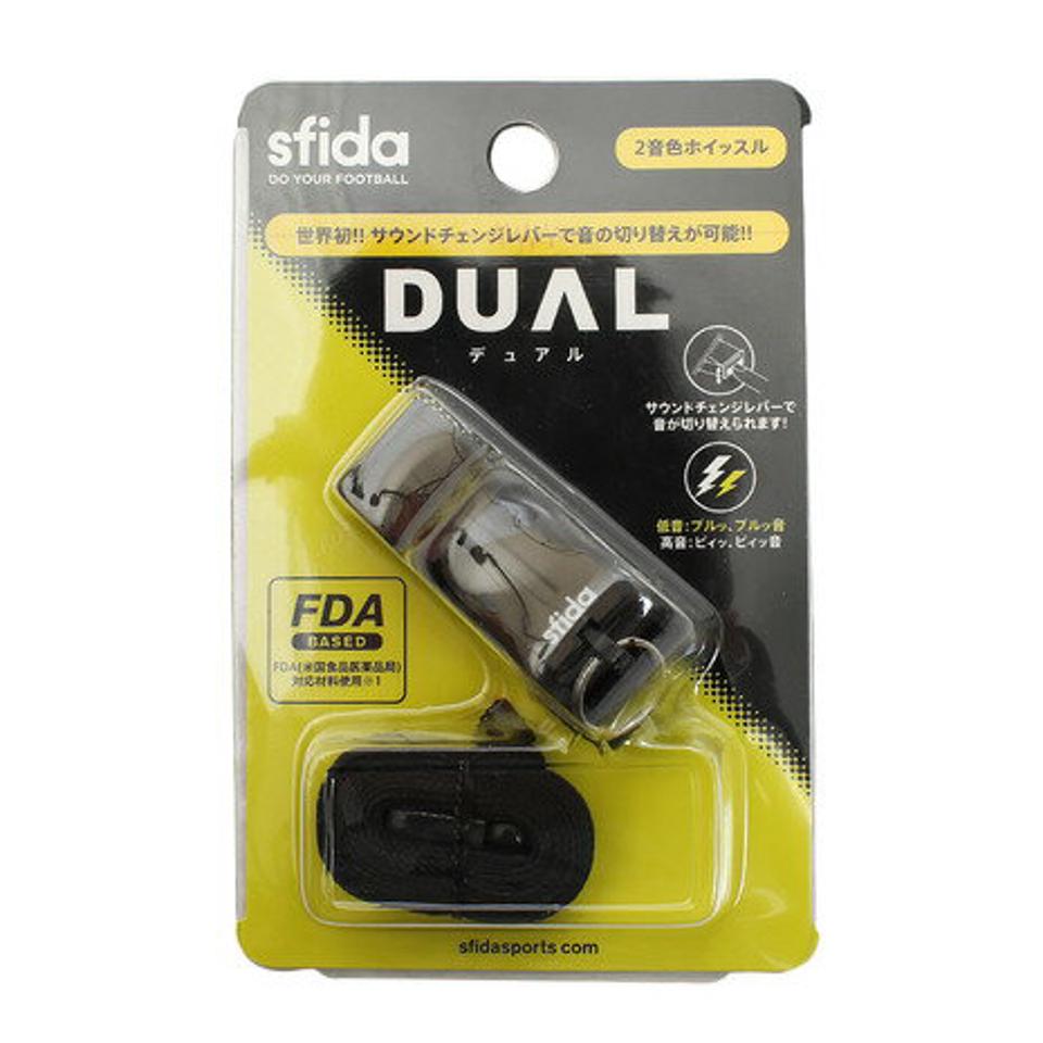 スフィーダ（SFIDA） ホイッスル コルクなし 2音色 DUAL OSF-DU01 BLK （メンズ、レディース、キッズ）
