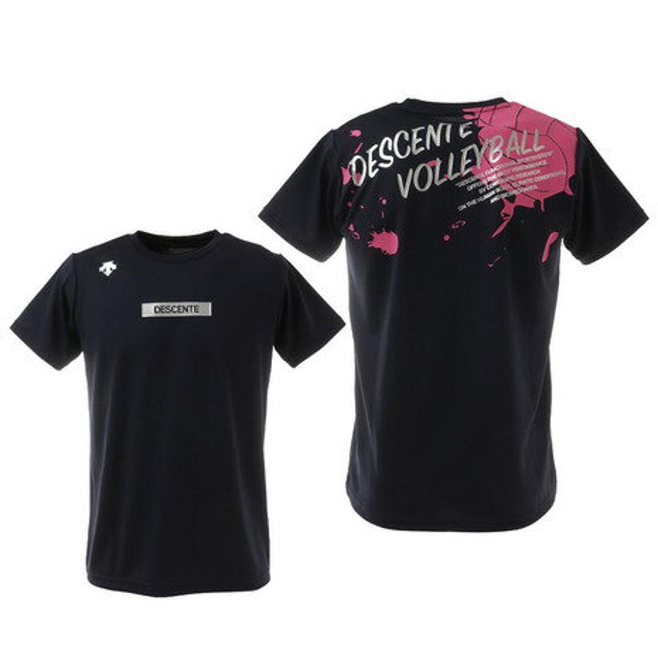 デサント（DESCENTE） バレーボールウェア DPP半袖プラクティスシャツ DX-B0947XB NV （メンズ、レディース）