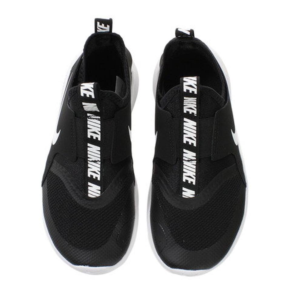 ナイキ（NIKE） スニーカー ジュニア フレックスランナーPS AT4663 001 黒 キッズ 紐なし （キッズ）