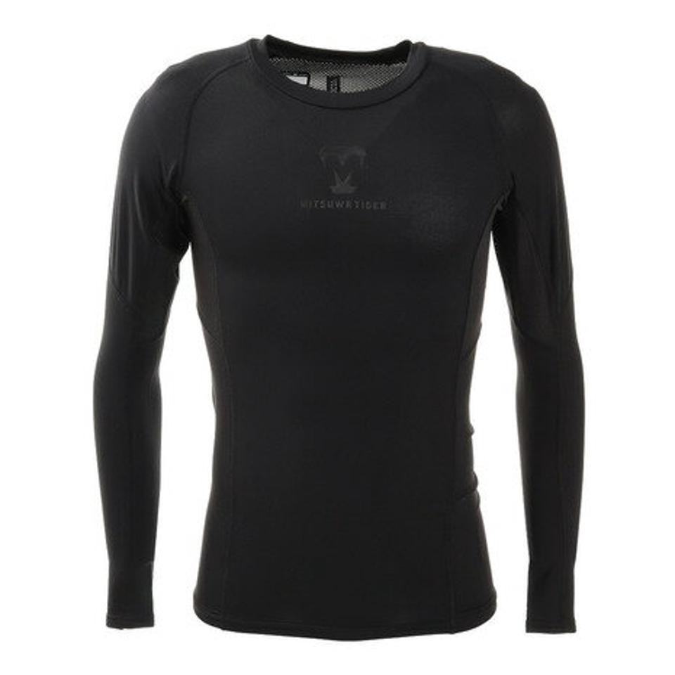 【ポイント15倍】美津和タイガー（mitsuwa-tiger） ラウンドネック長袖 ヒートアンダーシャツ MT7JSA98-090 （メンズ）
