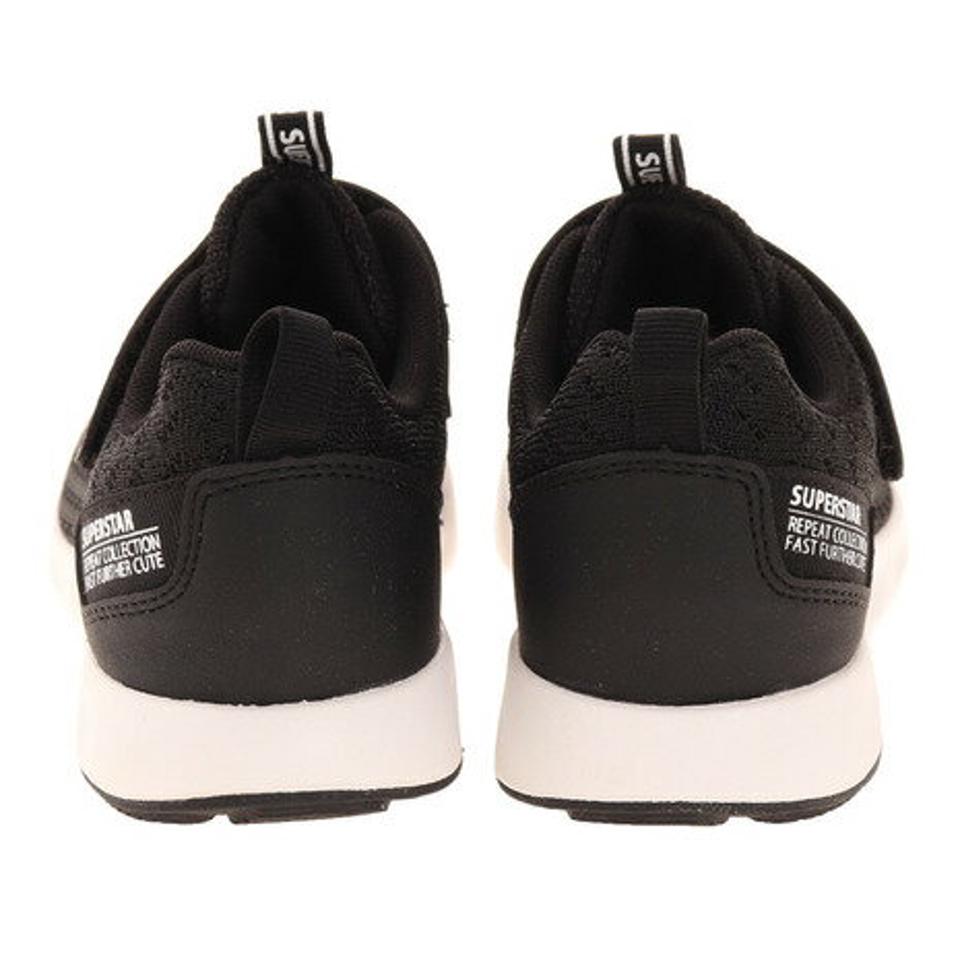 ムーンスター(MoonStar) ジュニアスポーツシューズ ベルクロ ベルト付き スニーカー スーパースター SS J1017 BK 12293806 21SS (キッズ)