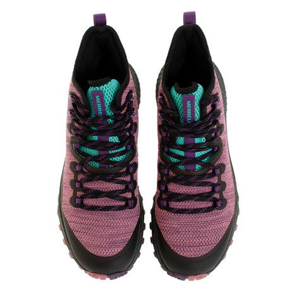 メレル（MERRELL）（レディース）アウトドアシューズ トレッキングシューズ 登山靴 ブラバーダ ミッド ウォータープルーフ 034232 PEACOCK 348g 防水 登山