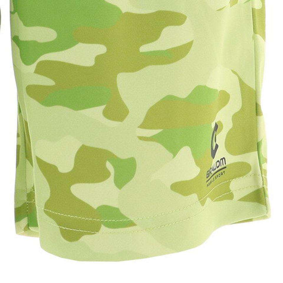 ジローム（GIRAUDM）（キッズ）ドライ 吸汗速乾 UVカット ジュニア ニット ハーフパンツ 868GM1CD6736 YEL ショートパンツ 短パン