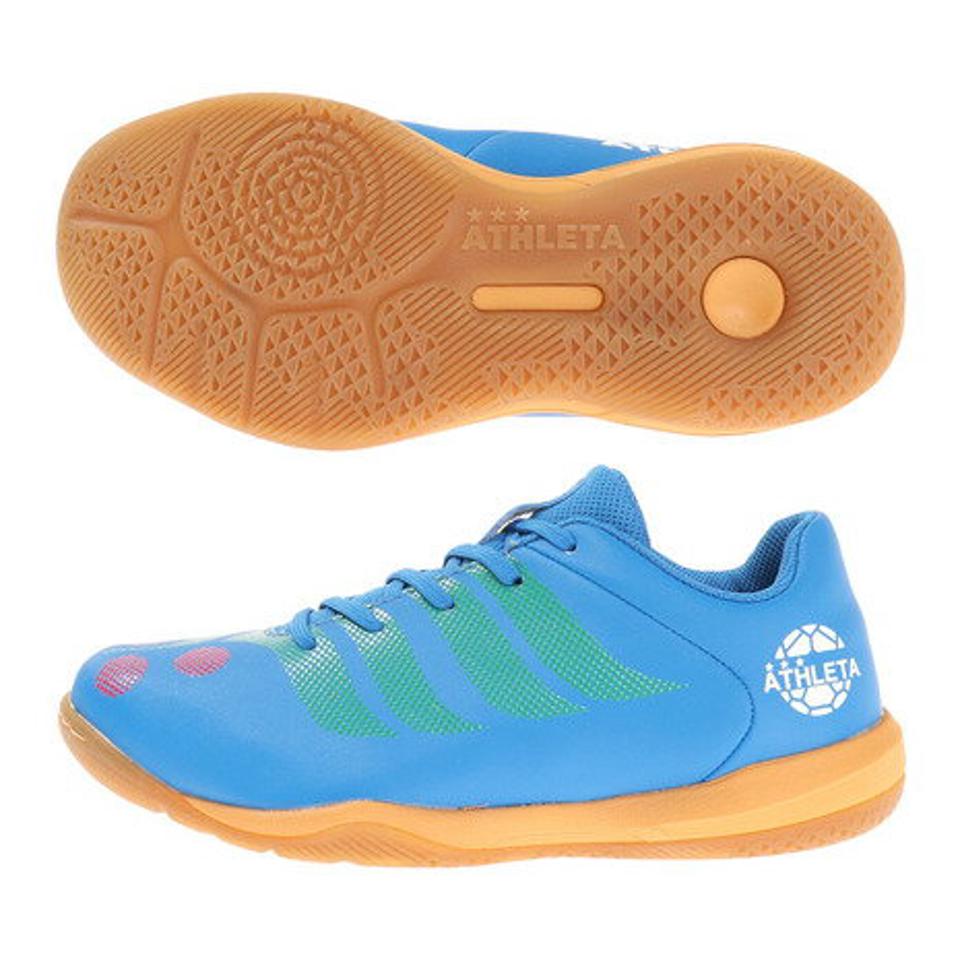 【ポイント10倍】アスレタ（ATHLETA） ジュニア フットサル インドア XE-400J BLU サッカーシューズ トレシュー 屋内 室内 （キッズ）