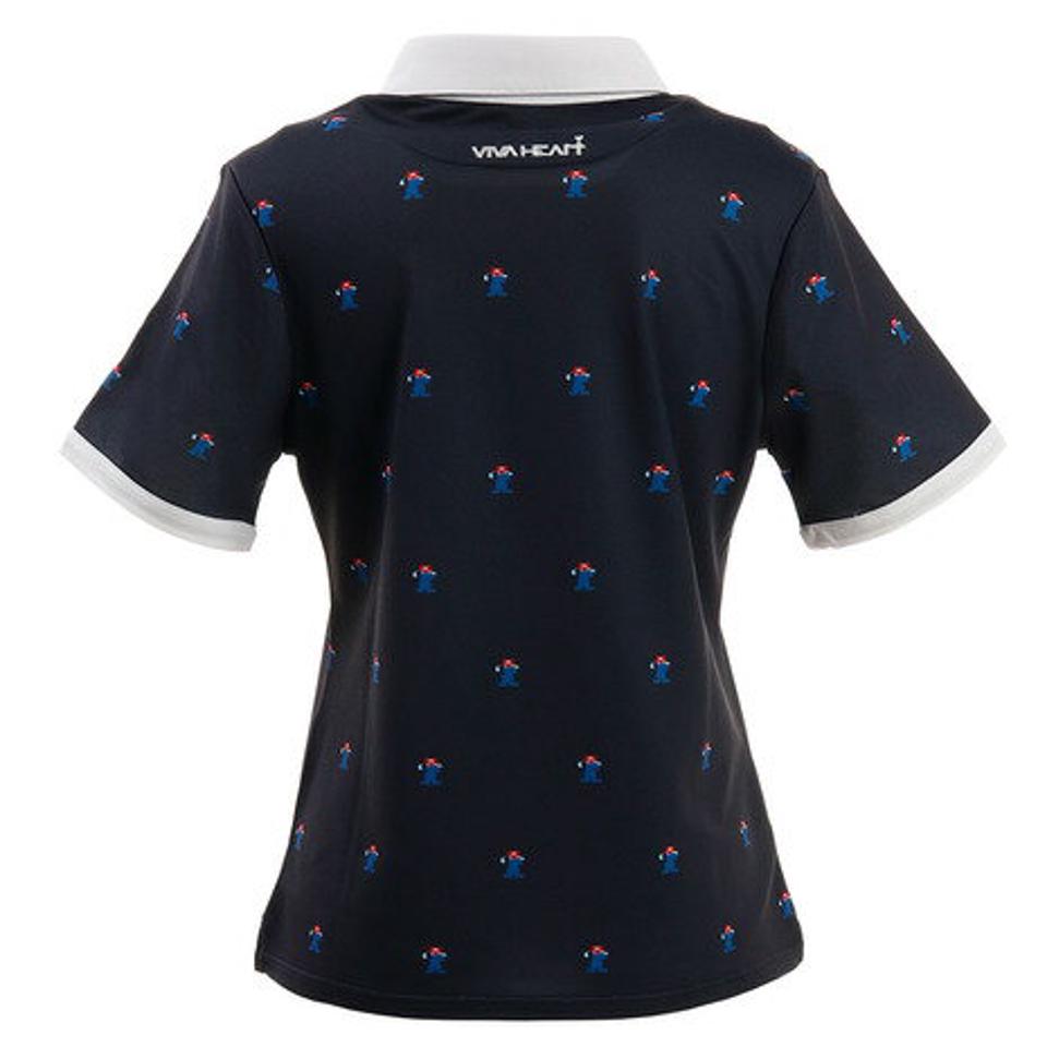 ビバハート（VIVA HEART） ゴルフウェア ポロシャツ レディース ピエロプリント 半袖シャツ 012-29543-098 （レディース）