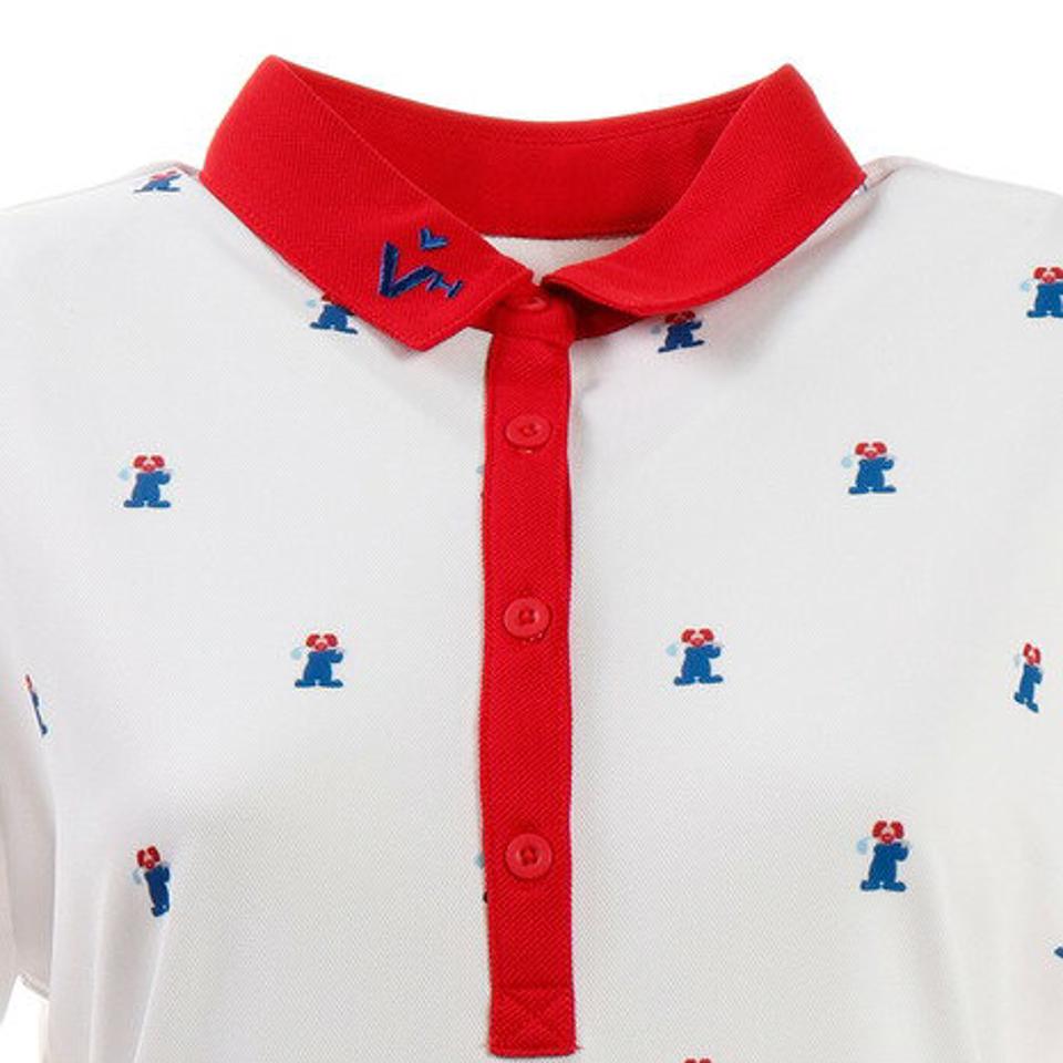 ビバハート（VIVA HEART） ゴルフウェア ポロシャツ レディース ピエロプリント 半袖シャツ 012-29543-004 （レディース）