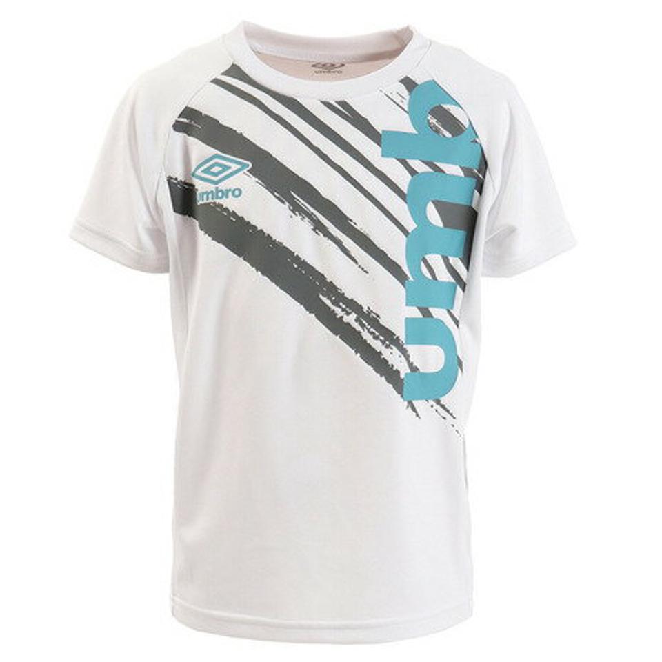 【最大5点購入で20%OFFクーポン対象！8/25まで】アンブロ（UMBRO）（キッズ）半袖Tシャツ キッズ 機能シャツ UMJPJA66XB WHT