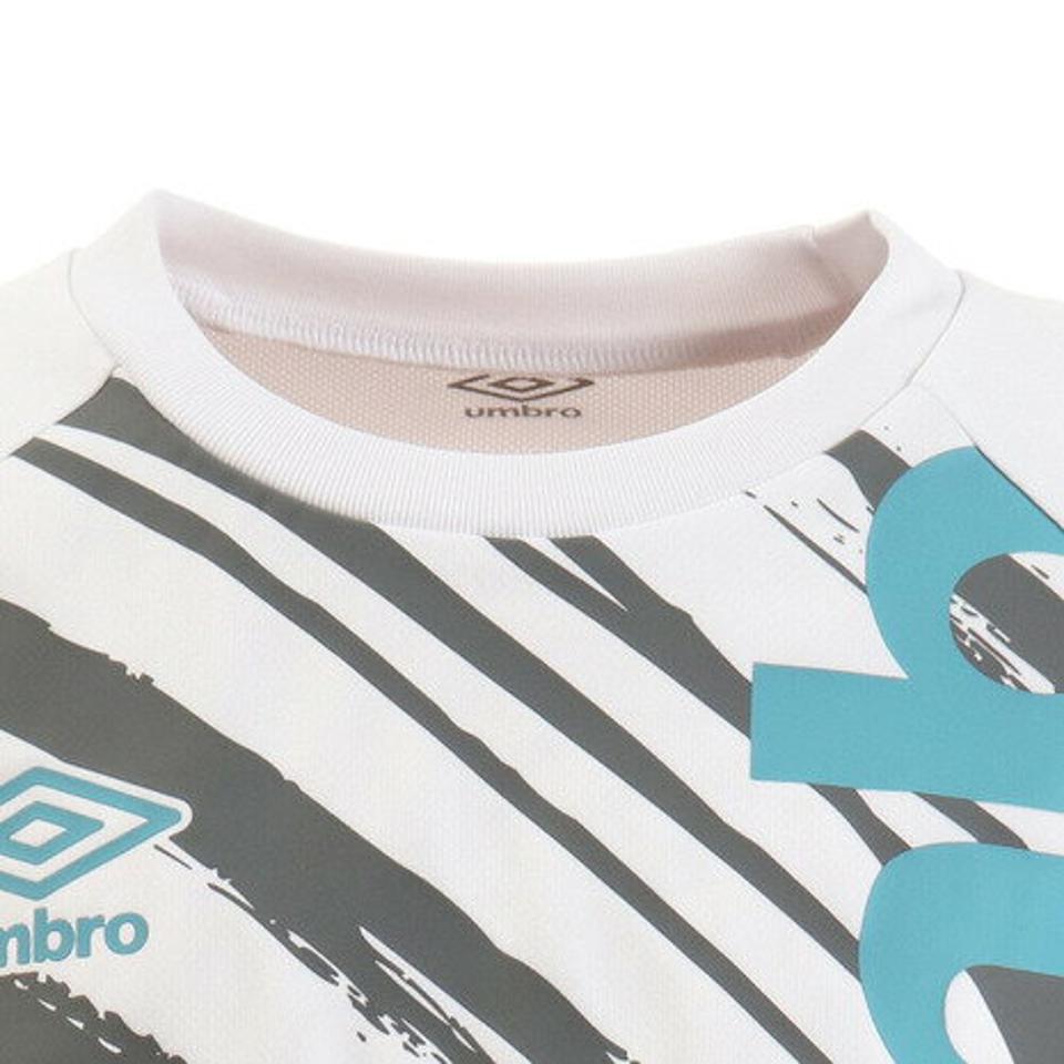 【最大5点購入で20%OFFクーポン対象！8/25まで】アンブロ（UMBRO）（キッズ）半袖Tシャツ キッズ 機能シャツ UMJPJA66XB WHT