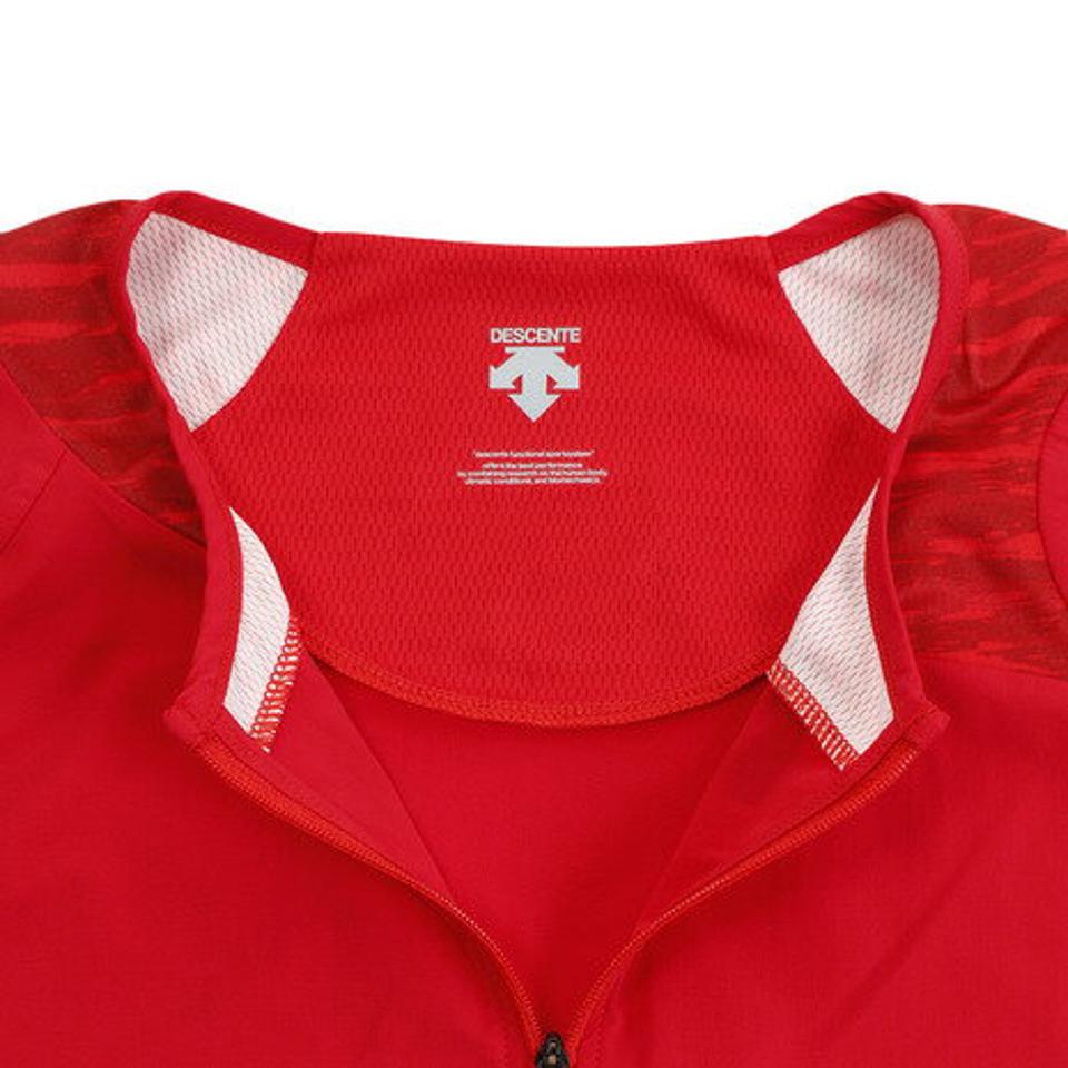 デサント（DESCENTE） ハイブリッドシャツ DBMLJC31 RED 【野球 スポーツ ウェア 一般】 （メンズ）