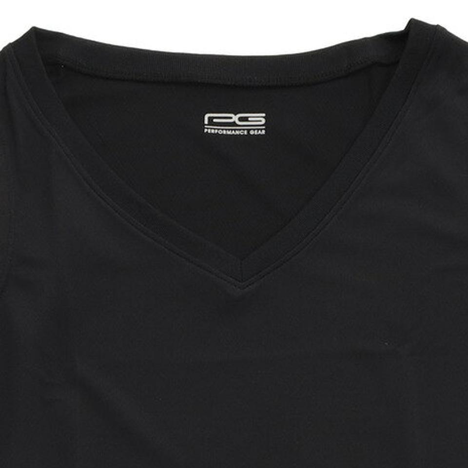 【ポイント15倍】パフォーマンスギア（PG） ドライプラス 高通気 Vネックインナー 751PG9ES6727 BLK （レディース）
