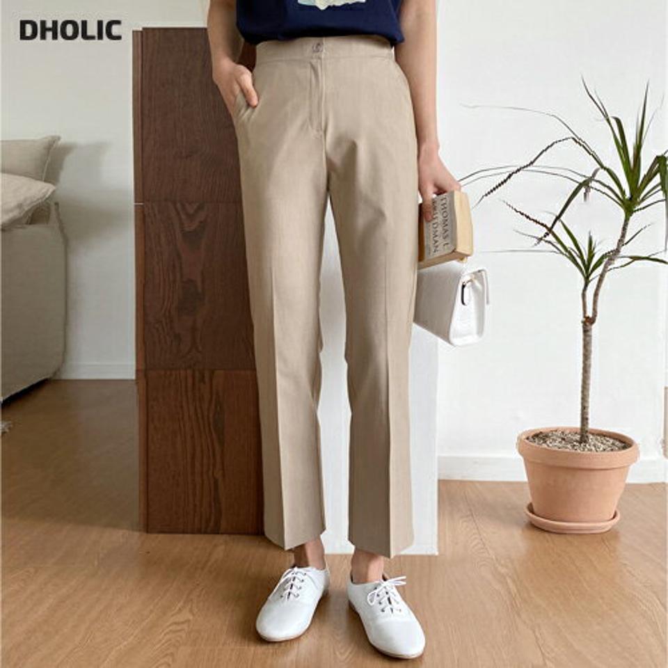 スリムスラックス・全3色・b66870 レディース 【pt】 韓国ファッション ボトムス パンツ ロング ロングパンツ スラックス スリム ストレート 無地 ハイウエスト オフィス オフィスカジュアル キャリア フルレングス 大人 カジュアル 春 秋