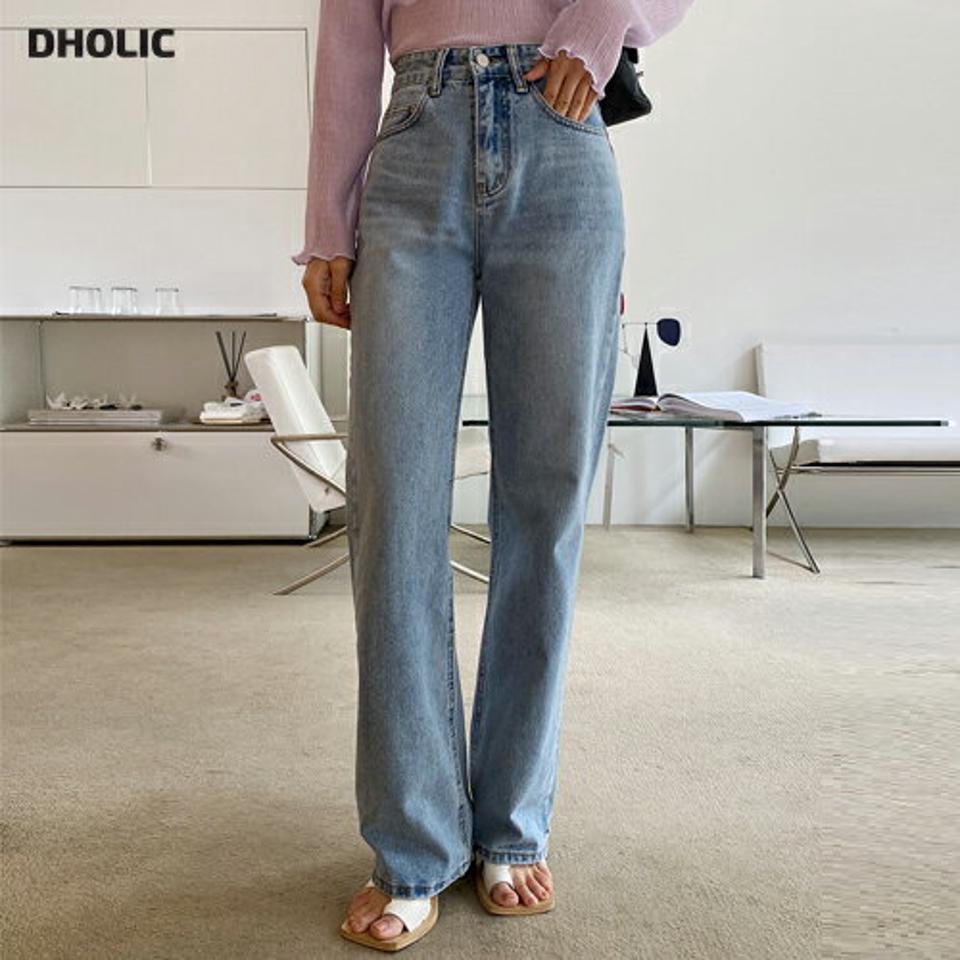 ワイドライトブルーデニムパンツ・全1色・t66840 レディース 【pt】 韓国ファッション ボトムス パンツ ジンズ ロングパンツ フルレングス ライトブルー ワイドパンツ ストレート デニムパンツ デイリー 大人 基本 ベーシック カジュアル 春 秋