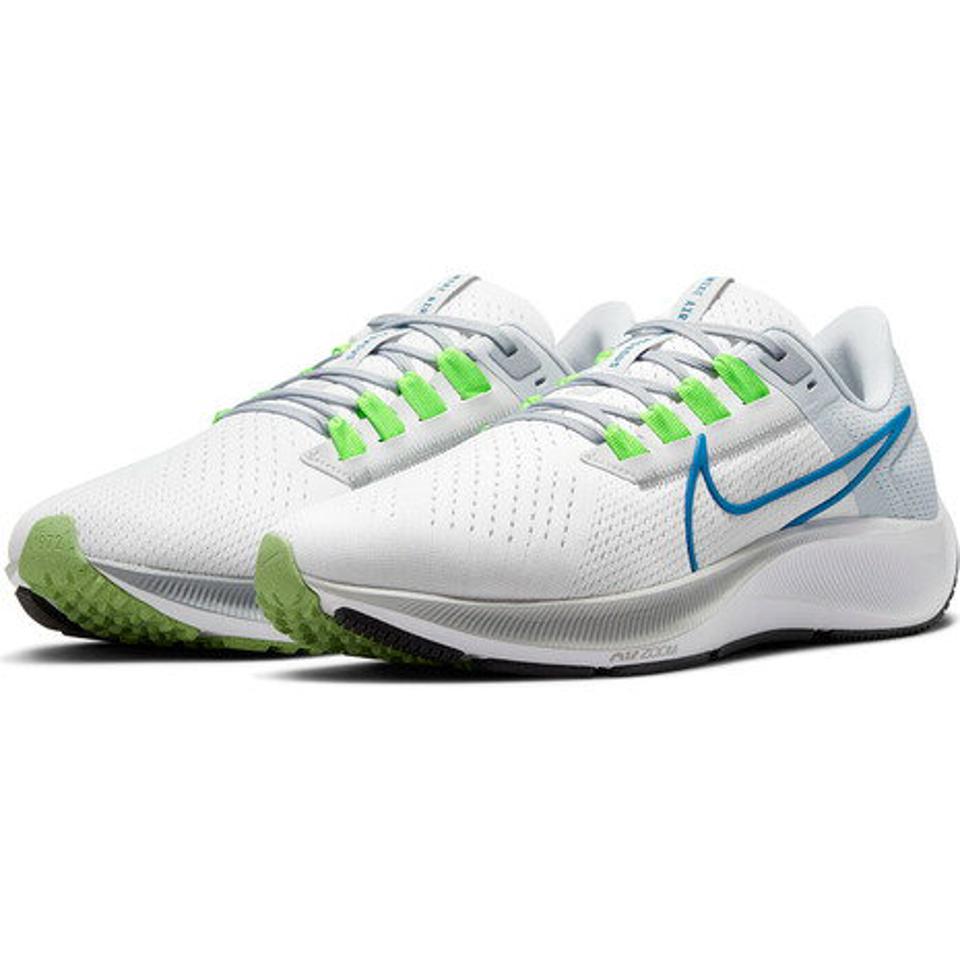 【ランニング対象品購入&エントリーでP10倍！8/19 20:00〜8/28 23:59】ナイキ（NIKE） エア ズーム ペガサス 38 ホワイト ブルー 白 CW7356-103 ランニングシューズ 靴 スポーツ スニーカー ジョギング マラソン 長距離 （メンズ）