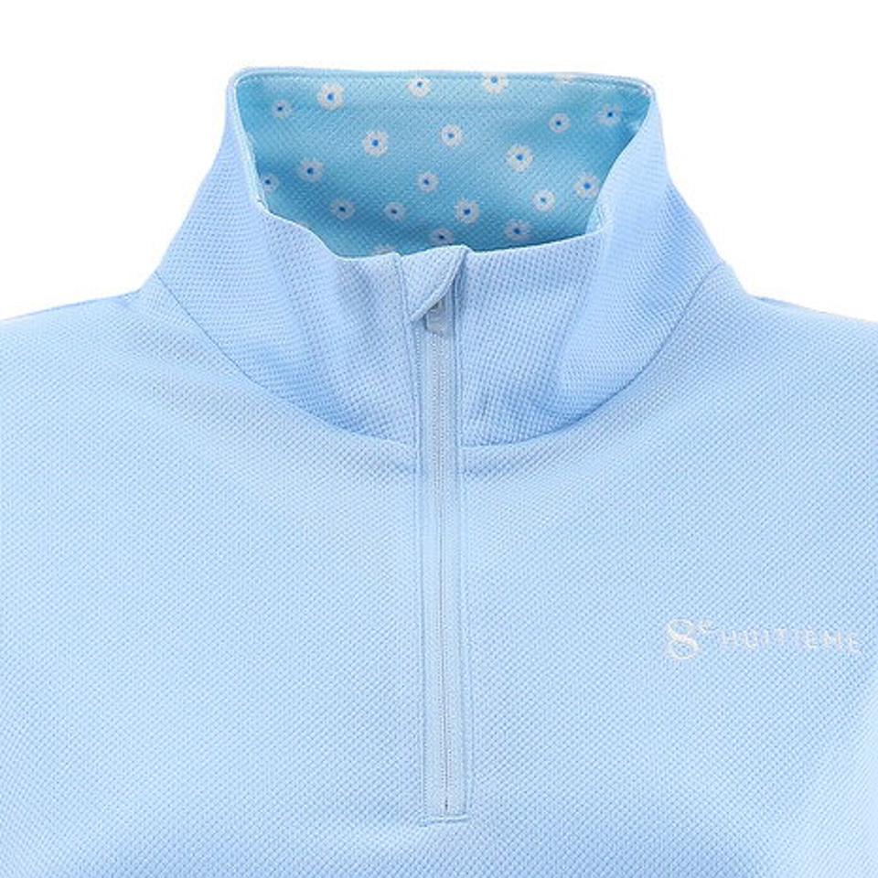 ウィッテム（HUITIEME） テニス ハーフジップ 長袖シャツ HU20S02LS733005LBLU 【吸汗速乾/UVカット】 （レディース）