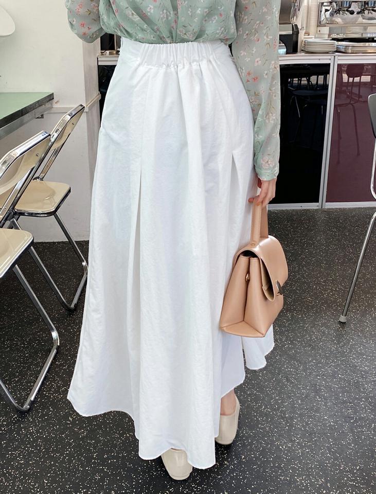 タックフレアスカート・全3色・t00386 レディース 【sk】韓国ファッション ボトムス スカート ロング ロングスカート ピンタック フレア Aライン ロング丈 無地 シンプル 細身 大人 カジュアル フェミニン デイリー 春 秋