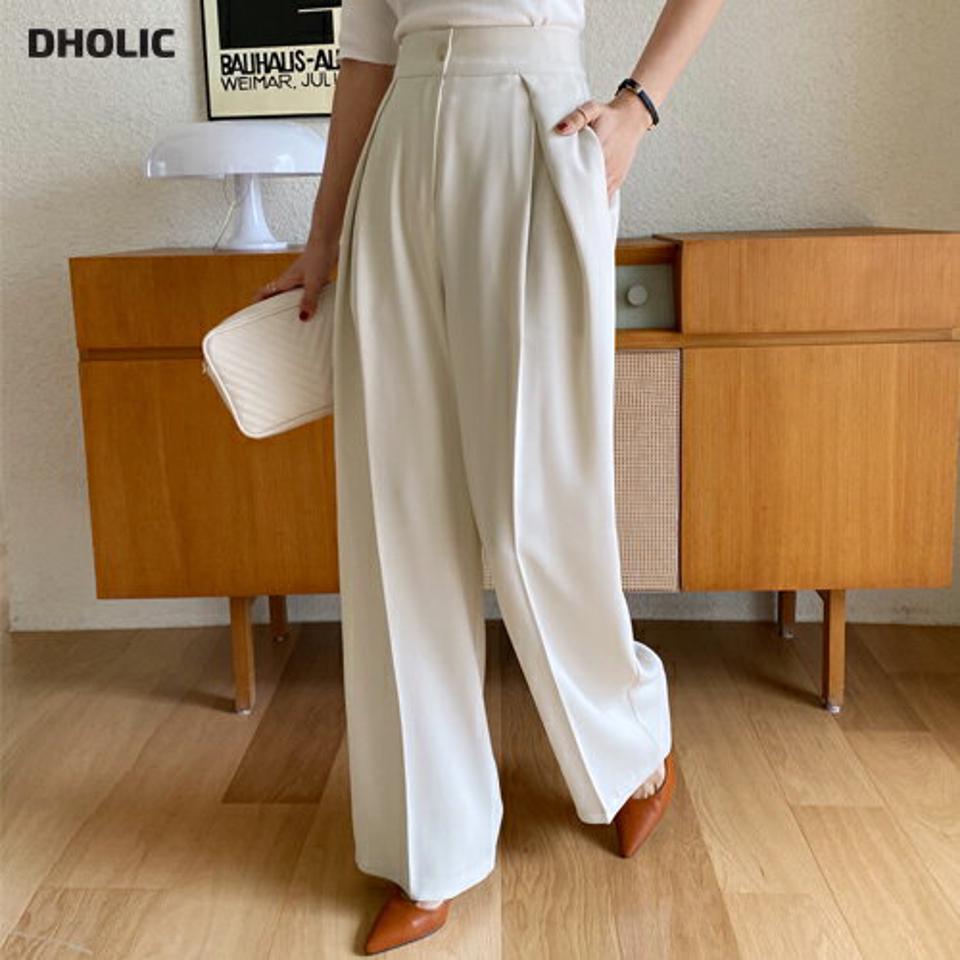 ディープタックワイドスラックス・全5色・t66465 レディース 【pt】韓国ファッション ボトムス ロング ロングパンツ スラックスパンツ スラックス ワンタック ワイド ハイウエスト 無地 シンプル フェミニン カジュアル 春 秋