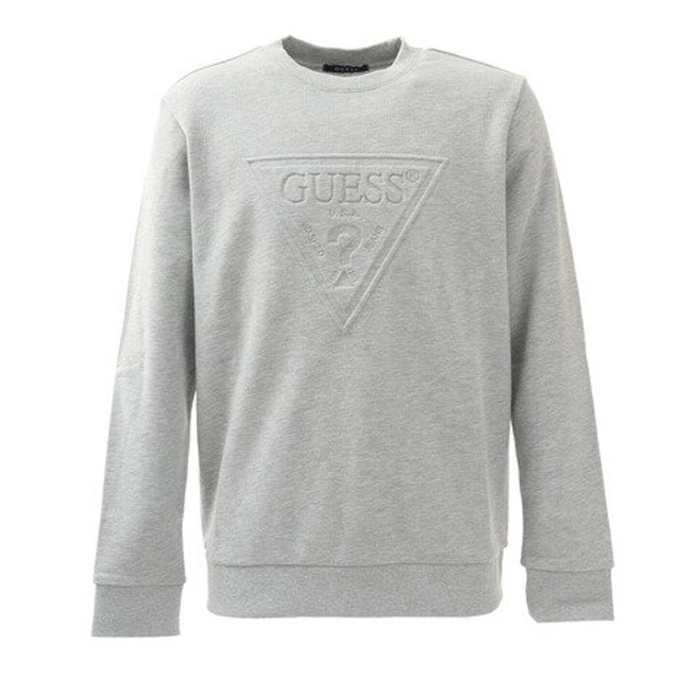 ゲス（GUESS）（メンズ）Emboss Triangle ロゴスウェットレーナー ML3K8443KMGY